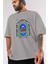 So Fresh And Sour Ön Baskılı Gri Oversize T-Shirt Unisex Erkek Kadın Bisiklet Yaka 3
