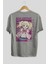 Alice Cartelet 12 Anime Arka Baskılı Gri Oversize T-Shirt %100 Pamuk Erkek Kadın 2