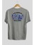 Los Angeles Arka Baskılı Gri Oversize T-Shirt Unisex Erkek Kadın Bisiklet Yaka 2