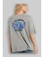 Los Angeles Arka Baskılı Gri Oversize T-Shirt Unisex Erkek Kadın Bisiklet Yaka 3