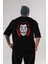 La Casa De Papel (8) Arka Baskılı Siyah Oversize T-Shirt Bisiklet Yaka Pamuk Erkek Kadın 1