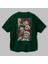 Super Novas One Piece Anime Arka Baskılı Zümrüt Yeşili Oversize T-Shirt Pamuk Erkek Kadın 3