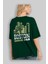 Boston Arka Baskılı Zümrüt Yeşili Oversize T-Shirt Unisex Erkek Kadın Bisiklet Yaka 4