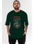 Roronoa Zoro 4 Anime Ön Baskılı Zümrüt Yeşili Oversize T-Shirt Erkek Kadın 1