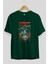Roronoa Zoro 4 Anime Ön Baskılı Zümrüt Yeşili Oversize T-Shirt Erkek Kadın 2