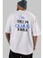 He Öyle Mi Olmuş Kanka Arka Baskılı Beyaz Oversize T-Shirt Erkek Kadın Bisiklet Yaka 3