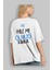 He Öyle Mi Olmuş Kanka Arka Baskılı Beyaz Oversize T-Shirt Erkek Kadın Bisiklet Yaka 4