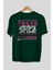 Tokyo Urban Style 2 Arka Baskılı Zümrüt Yeşili Oversize T-Shirt Erkek Kadın Bisiklet Yaka 2