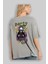 Party Starter Arka Baskılı Gri Oversize T-Shirt Unisex Erkek Kadın Bisiklet Yaka 3
