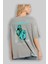 Cold Heart Arka Baskılı Gri Oversize T-Shirt Unisex Erkek Kadın Bisiklet Yaka 3