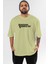 Namusuma Tabanca Ön Baskılı Bej Oversize T-Shirt Erkek Kadın Bisiklet Yaka 1