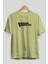 Namusuma Tabanca Ön Baskılı Bej Oversize T-Shirt Erkek Kadın Bisiklet Yaka 2