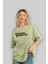 Namusuma Tabanca Ön Baskılı Bej Oversize T-Shirt Erkek Kadın Bisiklet Yaka 4