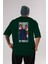 Prince Charles Arka Baskılı Zümrüt Yeşili Oversize T-Shirt Erkek Kadın Bisiklet Yaka 1