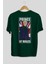 Prince Charles Arka Baskılı Zümrüt Yeşili Oversize T-Shirt Erkek Kadın Bisiklet Yaka 2