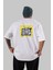 Disorder Streetwear Arka Baskılı Beyaz Oversize T-Shirt Erkek Kadın Bisiklet Yaka 1