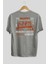 Busan Arka Baskılı Gri Oversize T-Shirt Unisex Erkek Kadın Bisiklet Yaka 2