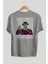 Captain Pixard Arka Baskılı Gri Oversize T-Shirt Unisex Erkek Kadın Bisiklet Yaka 2