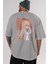 Umaru Doma 5 Anime Arka Baskılı Gri Oversize T-Shirt %100 Pamuk Erkek Kadın 5