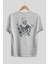 Wolverine Arka Baskılı Beyaz Oversize T-Shirt Bisiklet Yaka Pamuk Erkek Kadın 2