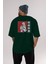 Sukuna Ryoumen 2 Anime Arka Baskılı Zümrüt Yeşili Oversize T-Shirt Pamuk Erkek Kadın 5