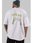 Play Till Death Arka Baskılı Beyaz Oversize T-Shirt Erkek Kadın Bisiklet Yaka 2