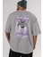 Dwayne Johnson Arka Baskılı Gri Oversize T-Shirt Unisex Erkek Kadın Bisiklet Yaka 5