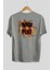 Born To Play Yazılı Arka Baskılı Gri Oversize T-Shirt Unisex Erkek Kadın Bisiklet Yaka 2