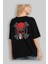 Deadpool (7) Arka Baskılı Siyah Oversize T-Shirt Bisiklet Yaka Pamuk Erkek Kadın 4