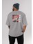Sukuna Ryoumen 4 Anime Arka Baskılı Gri Oversize T-Shirt %100 Pamuk Erkek Kadın 4