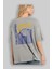 Tokyo Arka Baskılı Gri Oversize T-Shirt Unisex Erkek Kadın Bisiklet Yaka 3