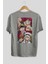 Super Novas One Piece Anime Arka Baskılı Gri Oversize T-Shirt %100 Pamuk Erkek Kadın 2