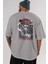 Shısuı Uchıha Naruto Anime Arka Baskılı Gri Oversize T-Shirt %100 Pamuk Erkek Kadın 5