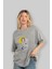 John Lennon Astronot Ön Baskılı Gri Oversize T-Shirt Unisex Erkek Kadın Bisiklet Yaka 4