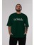 Çok Iyisin Be Ön Baskılı Zümrüt Yeşili Oversize T-Shirt Erkek Kadın Bisiklet Yaka 5