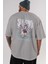Carrot Sulong Anime Arka Baskılı Gri Oversize T-Shirt %100 Pamuk Erkek Kadın 5