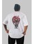 Death Note -Ryuk Anime Arka Baskılı Beyaz Oversize T-Shirt Pamuk Erkek Kadın 1