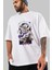 Monkey D. Luffy Gear5 Anime Ön Baskılı Beyaz Oversize T-Shirt Erkek Kadın 3
