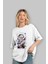 Monkey D. Luffy Gear5 Anime Ön Baskılı Beyaz Oversize T-Shirt Erkek Kadın 4