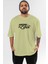 Harbi Zehir Ön Baskılı Bej Oversize T-Shirt Erkek Kadın Bisiklet Yaka 1