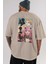 Spy x Famıly Anime Arka Baskılı Bej Oversize T-Shirt %100 Pamuk Erkek Kadın 5