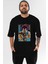 Dragonball Vegetahakaishin Anime Ön Baskılı Siyah Oversize T-Shirt Erkek Kadın 1