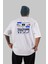 The Empire Culture Japan Arka Baskılı Beyaz Oversize T-Shirt Erkek Kadın Bisiklet Yaka 1