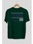 Dublin Arka Baskılı Zümrüt Yeşili Oversize T-Shirt Unisex Erkek Kadın Bisiklet Yaka 2