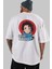 Tanjıro Kamado Anime Arka Baskılı Beyaz Oversize T-Shirt Pamuk Erkek Kadın 5