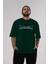 Ya Solarsa Güllerim Sensiz Ön Baskılı Zümrüt Yeşili Oversize T-Shirt Erkek Kadın Bisiklet Yaka 5