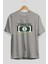 Time Is Original Ön Baskılı Gri Oversize T-Shirt Unisex Erkek Kadın Bisiklet Yaka 2