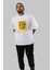 Freedom Is Not Free Ön Baskılı Beyaz Oversize T-Shirt Erkek Kadın Bisiklet Yaka 1
