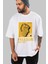 Freedom Is Not Free Ön Baskılı Beyaz Oversize T-Shirt Erkek Kadın Bisiklet Yaka 4