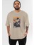 Shouyou Hinata 12 Anime Ön Baskılı Bej Oversize T-Shirt Erkek Kadın 1
